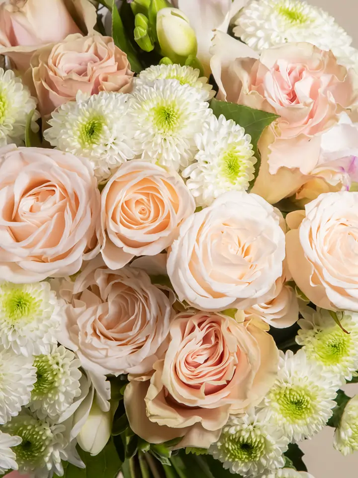 Pink Santini and Pastel Rose Chrysanthemum Bouquet