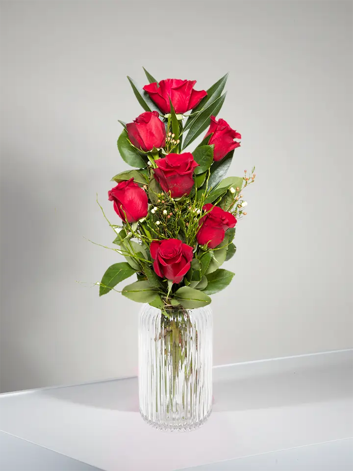 Elegant Bouquet of 7 red roses